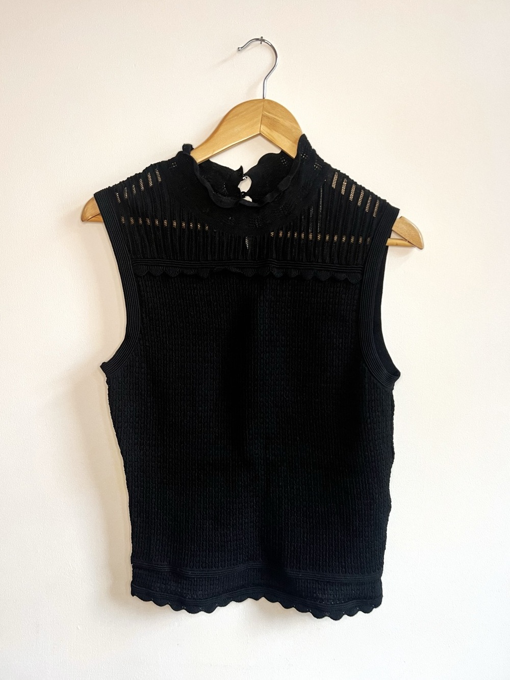 The Kooples | Sleeveless Knit Scalloped Top